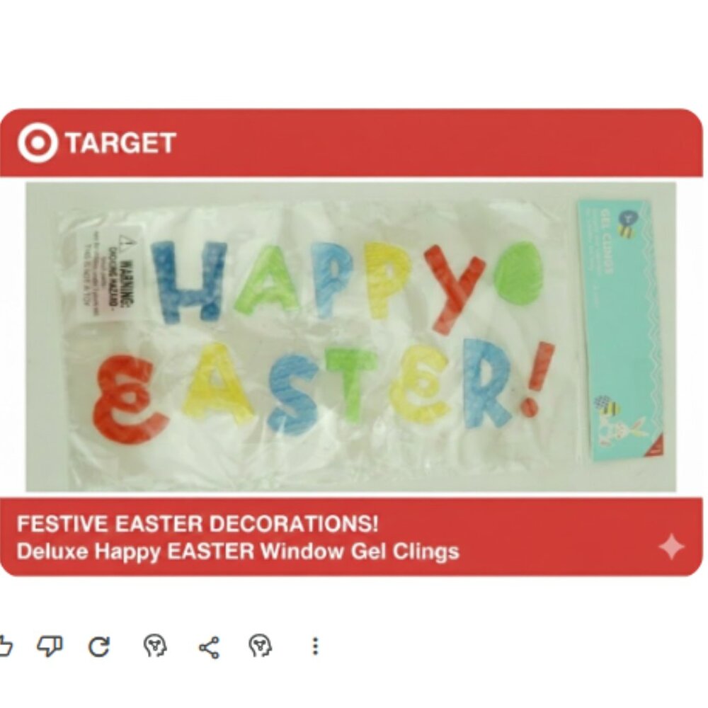 NEW Gel Clings Reusable and Washable Happy Easter!